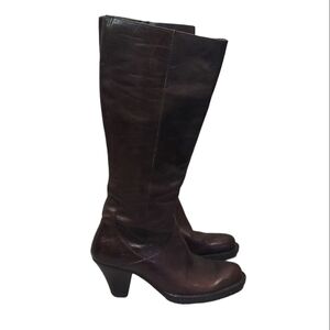 Born Women Leather Tall Heels Boots shoes s 6